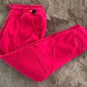 Red aviator nation moto style sweatpant joggers!!